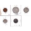 Image 2 : Error: 5x Canadian Coins with Rotated Dies 1940-1966 (22.5 Degrees). 5pcs
