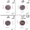 Image 1 : Lot of 4x Canadian Silver 5-cent 'Love Tokens" 3x Victorian and 1x George 5th. All have been holed f