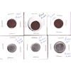 Image 1 : Error: Lot of 6x Blank Canadian Planchets. Lot includes 3x 1-cent, 2x 10-cent Nickel, & 1x 25-cent N