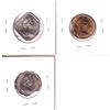 Image 2 : Error: Lot of 3x Bahama's Clipped Planchets. Lot includes a 1966 1-cent, 1966 Scallop Edge 10-cent, 