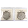 Image 2 : Group Lot 2x 1950 Silver $1, SWL & LWL both coins ICCS Certified MS-63! 2pcs