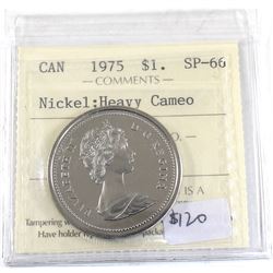 Nickel $1 1975 ICCS Certified SP-66 Heavy Cameo!