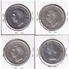 Image 2 : Group Lot 4x Silver $1: 1950, 1951, 1952, 1953 SF All coins EF or better, some coins lightly cleaned