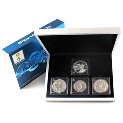 2014 Official Coins of the Fifa World Cup Silver Coin Collection. Please note capsules are lightly s