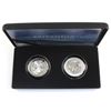 Image 1 : 2018 Great Britain Britannia 1oz .999 Fine 2-Coin Silver Proof and Reverse proof Set (Tax Exempt)