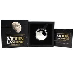 2019 Perth Mint 1oz 50th Anniversary of the Moon Landing Proof Silver Coin (Tax Exempt)