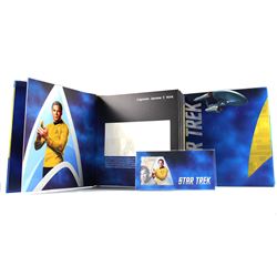2018 Niue $1 Star Trek - Captain Kirk 5g Silver Coin Note with Collector's Album (Tax Exempt)