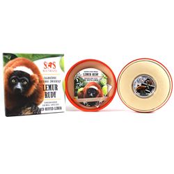 2014 Niue $1 Red Ruffed Lemur - S.O.S. Endangered Animal Species 1/2 oz. Proof Silver Coins with Swa