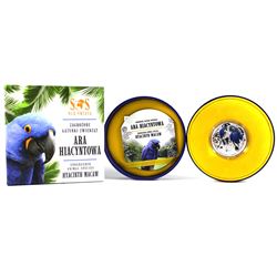 2014 Niue 1$ Hyacinth Macaw - S.O.S. Endangered Animal Species 1/2oz. Proof Silver Coin (Tax Exempt)