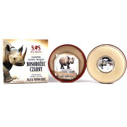 2014 Niue 1$ Black Rhinoceros - S.O.S. Endangered Animal Species 1/2oz. Proof Silver Coin (Tax Exemp