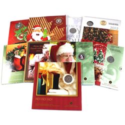 Group Lot of 9x Royal Canadian Mint Holiday Gift sets in original displays. Lot includes: 2004, 2005
