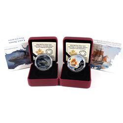 2014-2015 Canada $20 Lost Ships in Canada Waters Fine Silver Coins (Tax Exempt). You will receive: 2