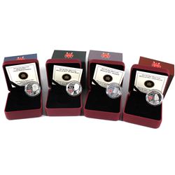 RCM Lot: 4x 2012-2013 Canada War of 1812 RCM issued coins. This lot includes: 2012 $4 Tecumseh, 2012