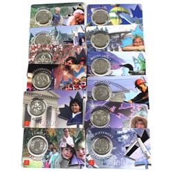 12x 2000 Millennium RCM 25-cents Coloured Collector Card Set. 12pcs