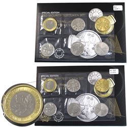 2018 Canada Error Die Crack & No Die crack R& D Security Test Token Set. 2pcs
