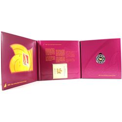 2003 Canada $15 Year of the Ram Sterling Silver and Gold-Plated Cameo Coin and Stamp Set with all Or