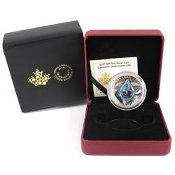 2017 $20 Canadian Underwater Life Fine Silver Coin (sleeve is unglued on one side). TAX Exempt