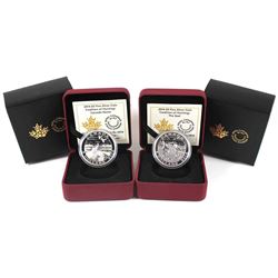 2014 Canada $5 Tradition of Hunting - The Seal & Canada Goose Fine Silver Coins. 2pcs (TAX Exempt)