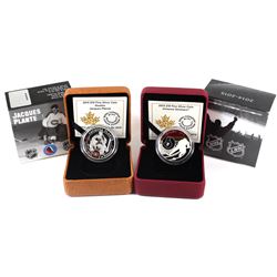 2015 Canada $10 Goalies: Jacques Plante & 2015 $10 Ottawa Senators Fine Silver Coins. 2pcs (TAX Exem