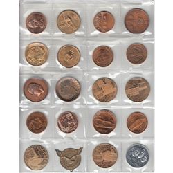 Estate Lot of 20x Miscellaneous, Mostly USA Copper and Brass Commemorative Medallions from Different