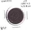 Image 1 : 1891-C3 Canada 1-cent Small Date, Small Leaves VF
