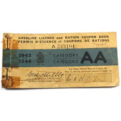 1943-1944 Gasoline Coupon Booklet