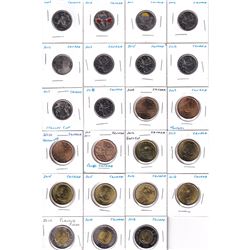 23x Canada 25-cents, Loons & Two Dollar Coins. 23pcs