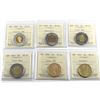 Image 1 : 6x Canada Loon Dollar & Two Dollar ICCS Certified: 2002 $1 PF-66, 2012 Security $1 MS-63, 2002 $2 PF