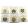 Image 2 : 6x Canada Loon Dollar & Two Dollar ICCS Certified: 2002 $1 PF-66, 2012 Security $1 MS-63, 2002 $2 PF