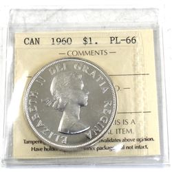 Silver $1 1960 ICCS Certified PL-66 Cameo. Pristine Mirror Finishes.