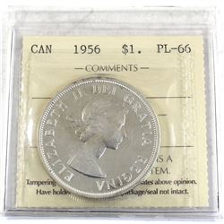 Silver $1 1956 ICCS Certified PL-66 Cameo!
