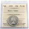 Image 1 : 25-cent 1959 ICCS Certified PL-66 Heavy Cameo