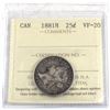 Image 1 : 25-cent 1881H ICCS Certified VF-20.