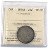 Image 1 : 25-cent 1874H ICCS Certified VF-30