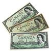 Image 1 : Lot of 3x 1954 Devil's Face $1 Bills BC-29a in Circ. Lot includes A/A3941843, B/A8519951 & L/A024249