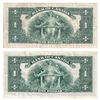 Image 2 : Lot of 2x 1935 $1 Notes: BC-1 & BC-2 S/N A7728620 Fine & B2145271 VF. 2pcs