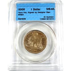 2005 Terry Fox Loon CCCS Certified MS-64 signed by designer 'Stan Witten'