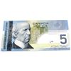 Image 2 : RADAR 2010 Bank of Canada $5, 3 Digit Radar Jenkins-Carney S/N: HAE1566651. Note in UNC