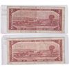 Image 2 : Pair of 1954 Bank of Canada Replacement $2 Modified, Lot includes *A/B0051091 & *A/G3282120.  2pcs