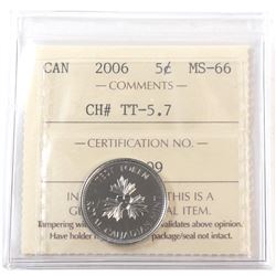 Test Token 2006, TT-5.7 ICCS Certified MS-66