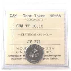 Test Token, TT10.10 ICCS Certified MS-66