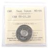 Image 1 : Test Token, TT-25.20 ICCS Certified MS-66