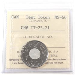 Test Token, TT-25.21 ICCS Certified MS-66