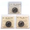 Image 1 : 50-cent 1996, 1997, 1998 ICCS Certified SP-68 TOP GRADES! 3pcs.