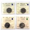 Image 1 : 4x 2005P Canada 25-cent ICCS Certified MS-66/67 - 2005P Veterans, 2005P Canada Day Coloured MS-67 NB