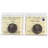 Image 1 : 50-cent 1972 Cameo & 1973 Heavy Cameo ICCS Certified PL-67. 2pcs. Top grade for ICCS!