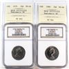 Image 1 : 1979 & 1980 Canada 50-cent Cross Graded NGC Certified PL-69 & ICCS Certified MS-68. 2pcs