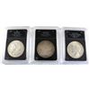 Image 1 : 3x USA Silver Dollars. Lot includes a 1904-O, 1921-S, & 1922. All coins Average Circulated Condition