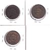 Image 2 : 3x USA Large 1-cents. Lot includes 1852 VF-EF, 1854 VG-F, 1856 VF. All coins have some impairments.