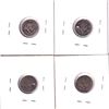 Image 2 : 4x USA Silver 5-cents. Lot includes 1830 VG, 1832 VG-F, 1834 VF-EF, & 1835 G. All coins have been ho